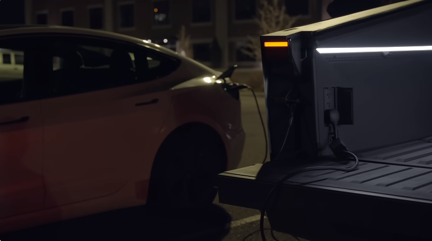 Charging of Tesla cybertruck 20204