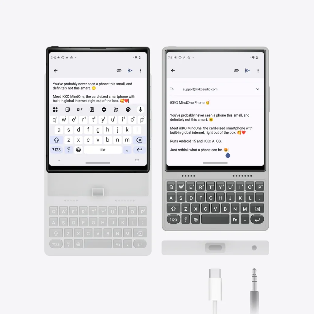 ikko-mind-one-ai-phone-QWERTY-Keyboard